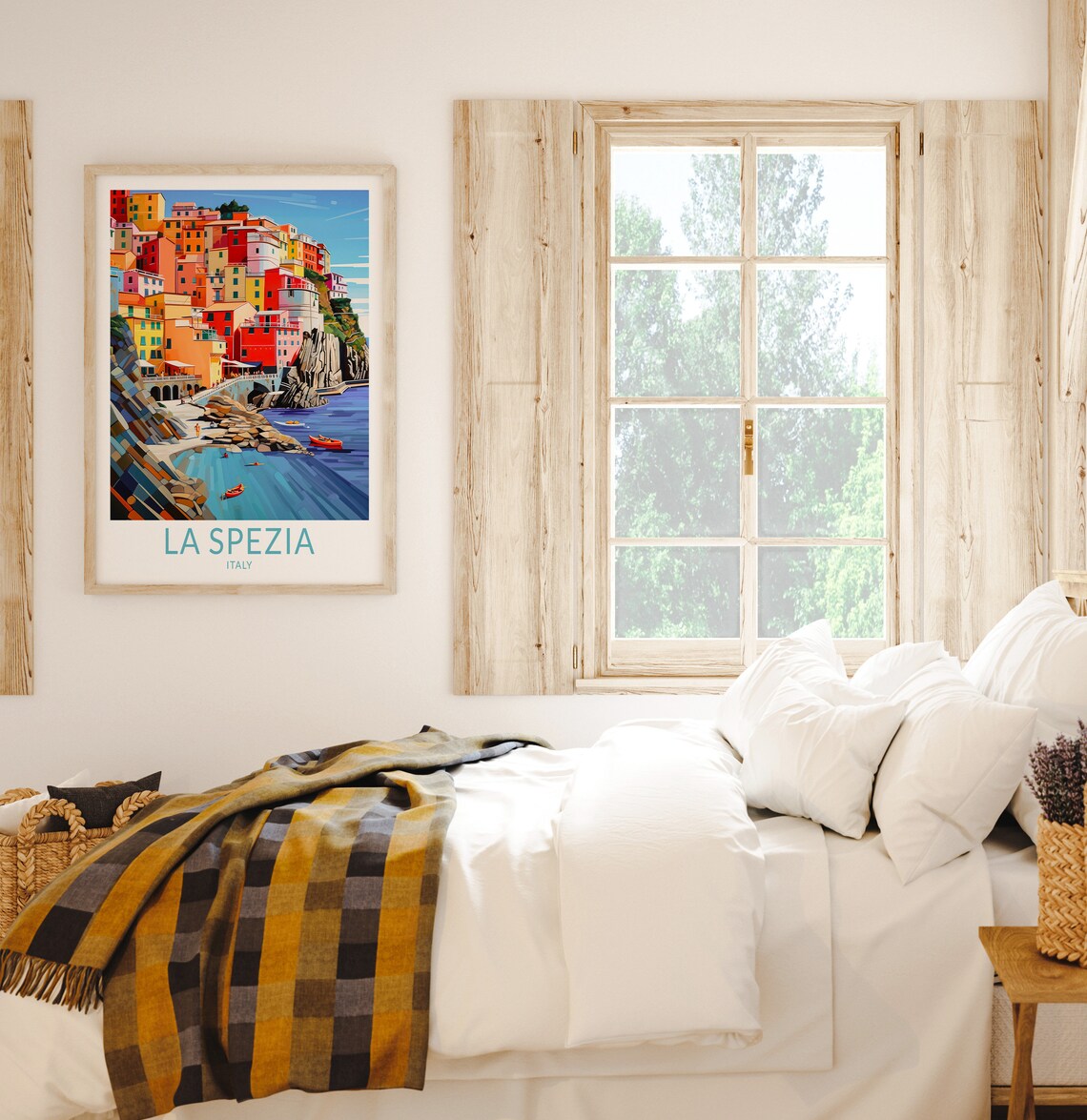 La Spezia Italy Colorful Cinque Terre Coastal Town Travel Poster - Image 2