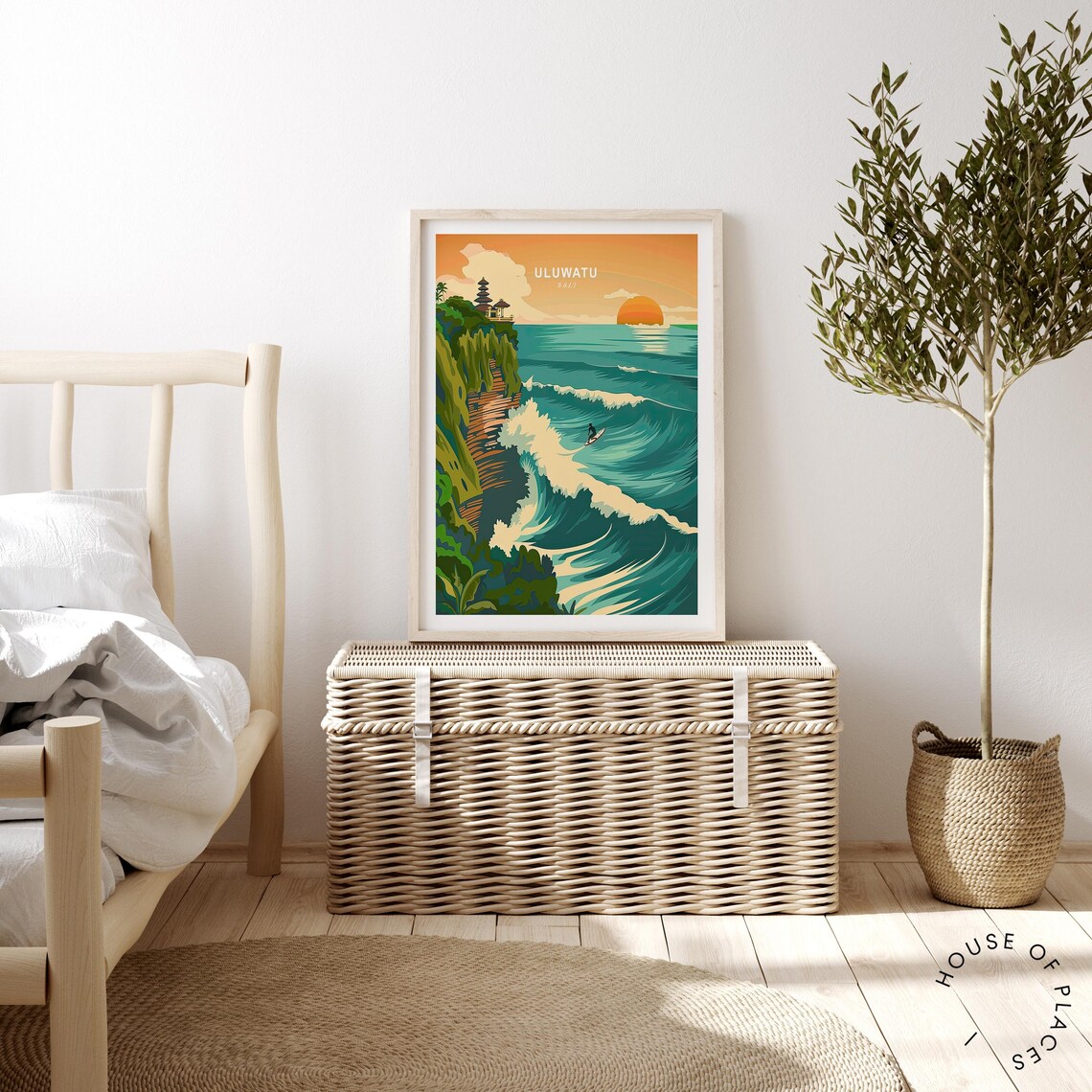 Uluwatu Travel Poster, Bali Surf City Art Print - Image 4
