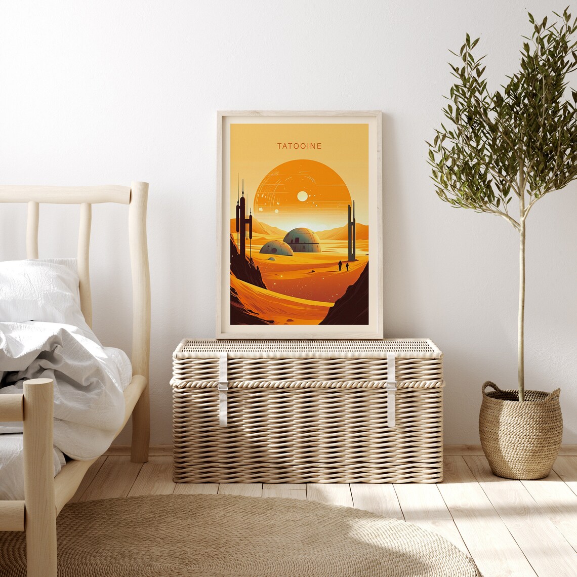 Tatooine Minimalist Retro Travel Poster Print - Image 3