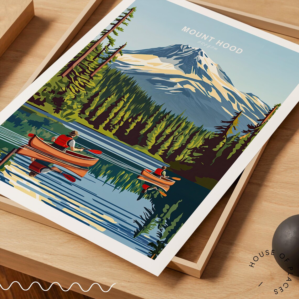 Mount Hood Oregon Travel Poster, Travel Poster - Image 3