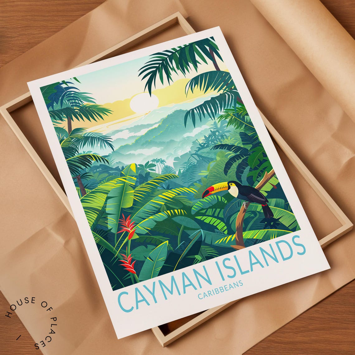 Cayman Islands Travel Poster Caribbeans City Wall Art Cayman Islands Caribbeans Travel Print Birthday Gifts Travel Gifts - Image 2