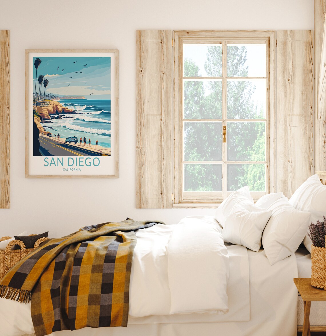 San Diego La Jolla Coastal Travel Poster Print - Image 2