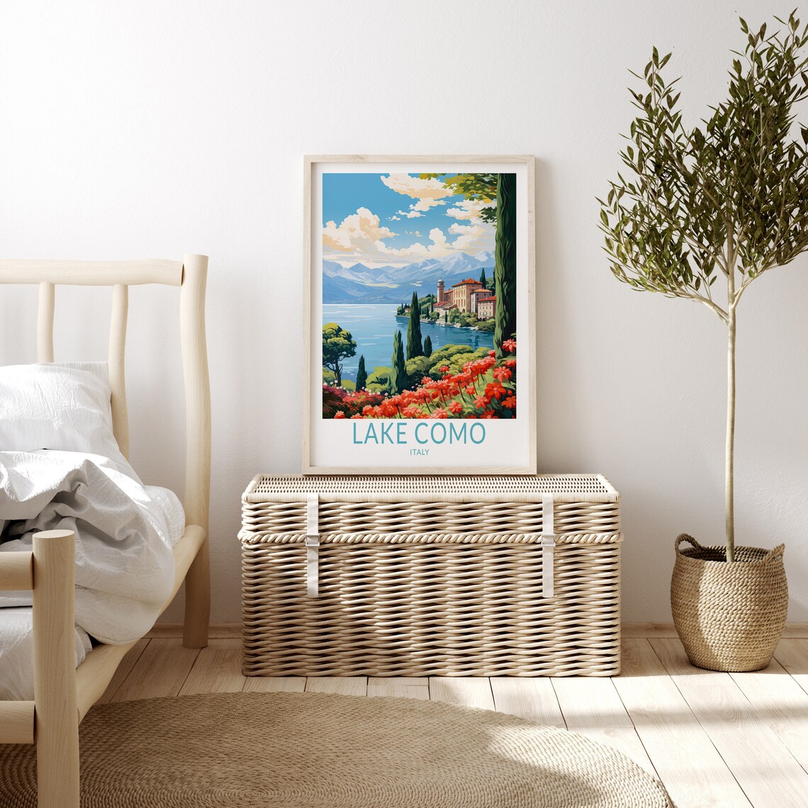 Lake Como Travel Poster, Italy Travel Poster - Image 3