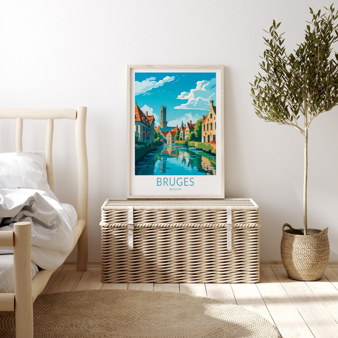 Bruges Travel Poster, Belgium City Wall Art - Image 3