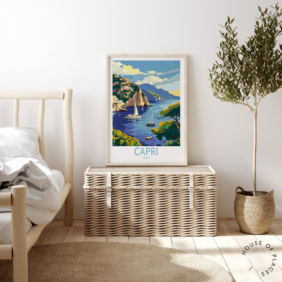 Capri Italy Travel Poster, Coastal City Decor - Image 3