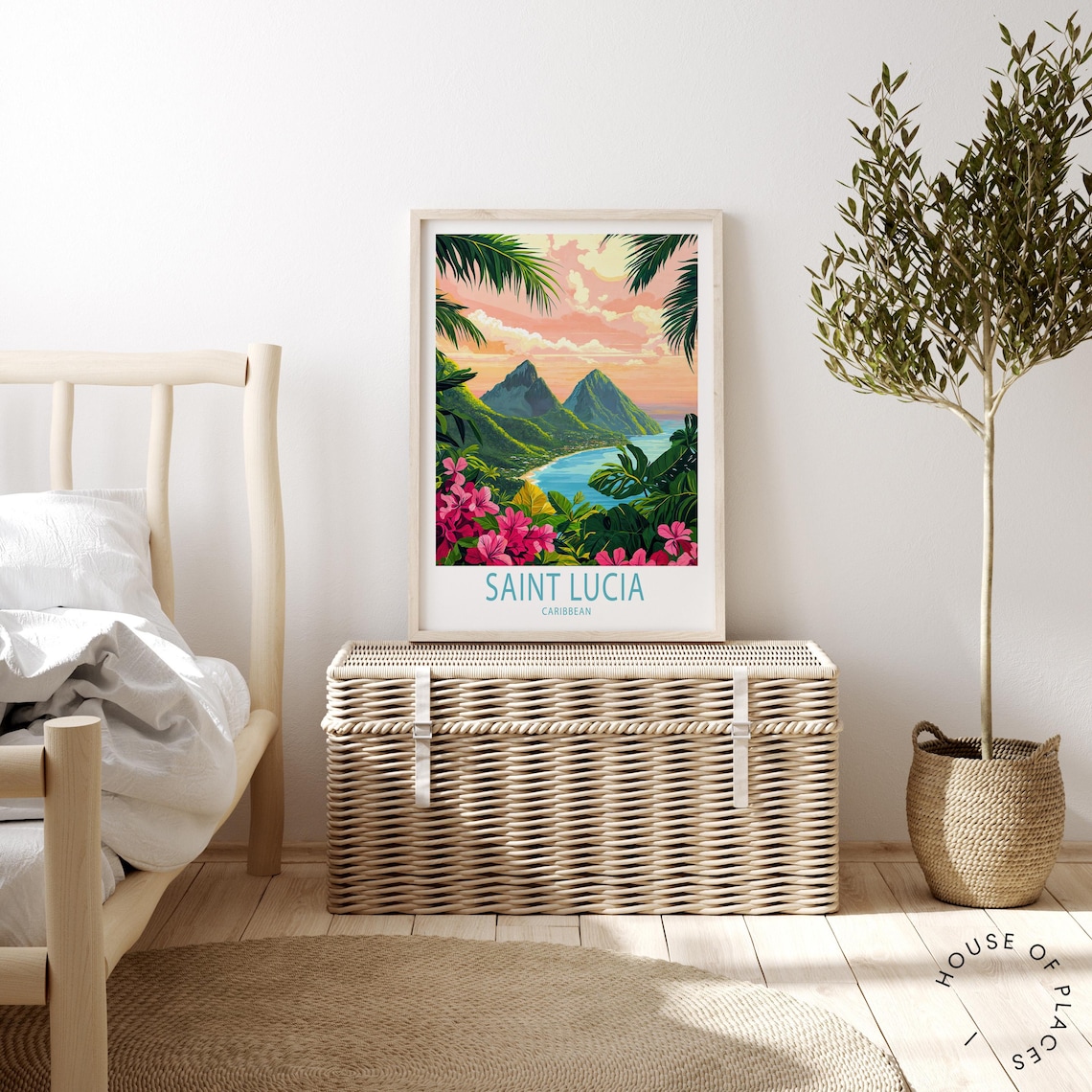 Saint Lucia Travel Poster, Caribbean Home Decor Print - Image 2