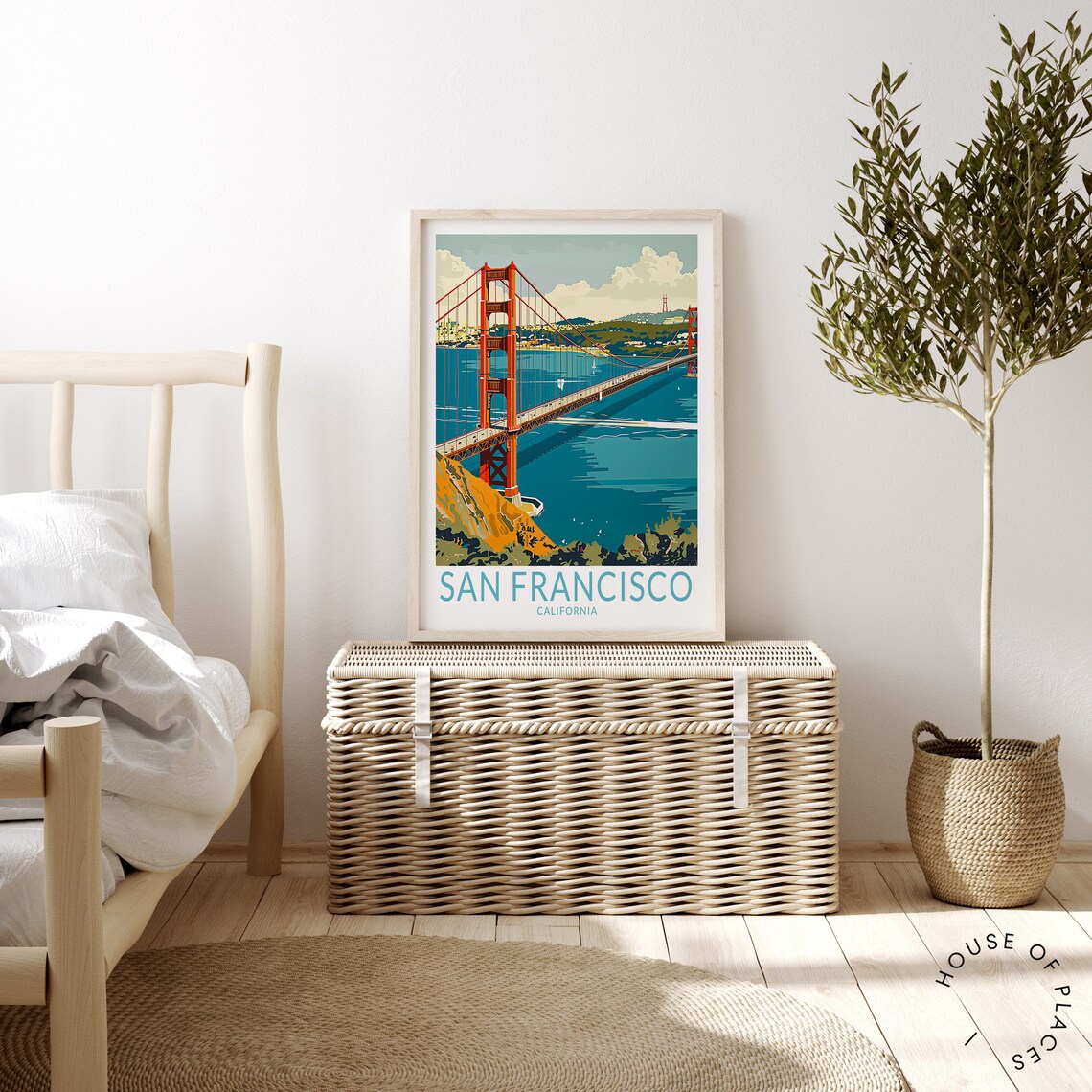 San Francisco Travel Poster, California City View - Image 3