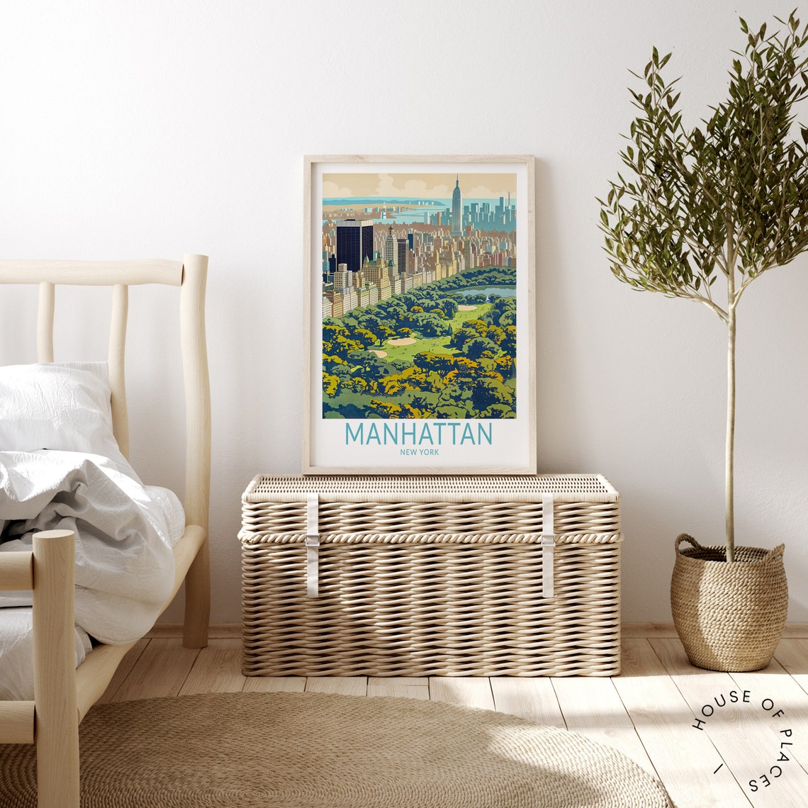 Manhattan Travel Poster New York Wall Art Manhattan New York Poster Print New York City Custom Travel Poster Traveler Gifts - Image 3