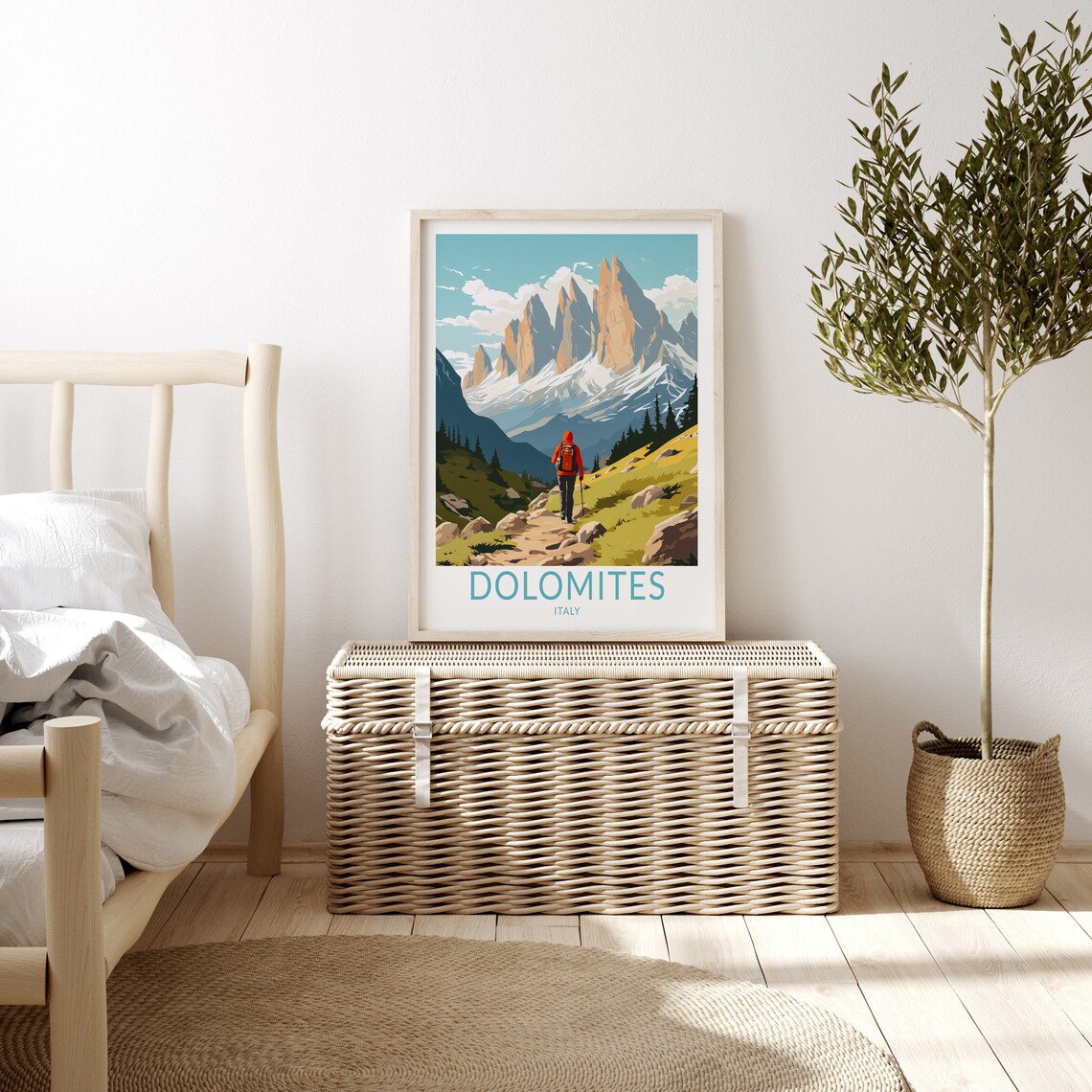 Dolomites Mountains Travel Poster, Italy National Parks - Image 3