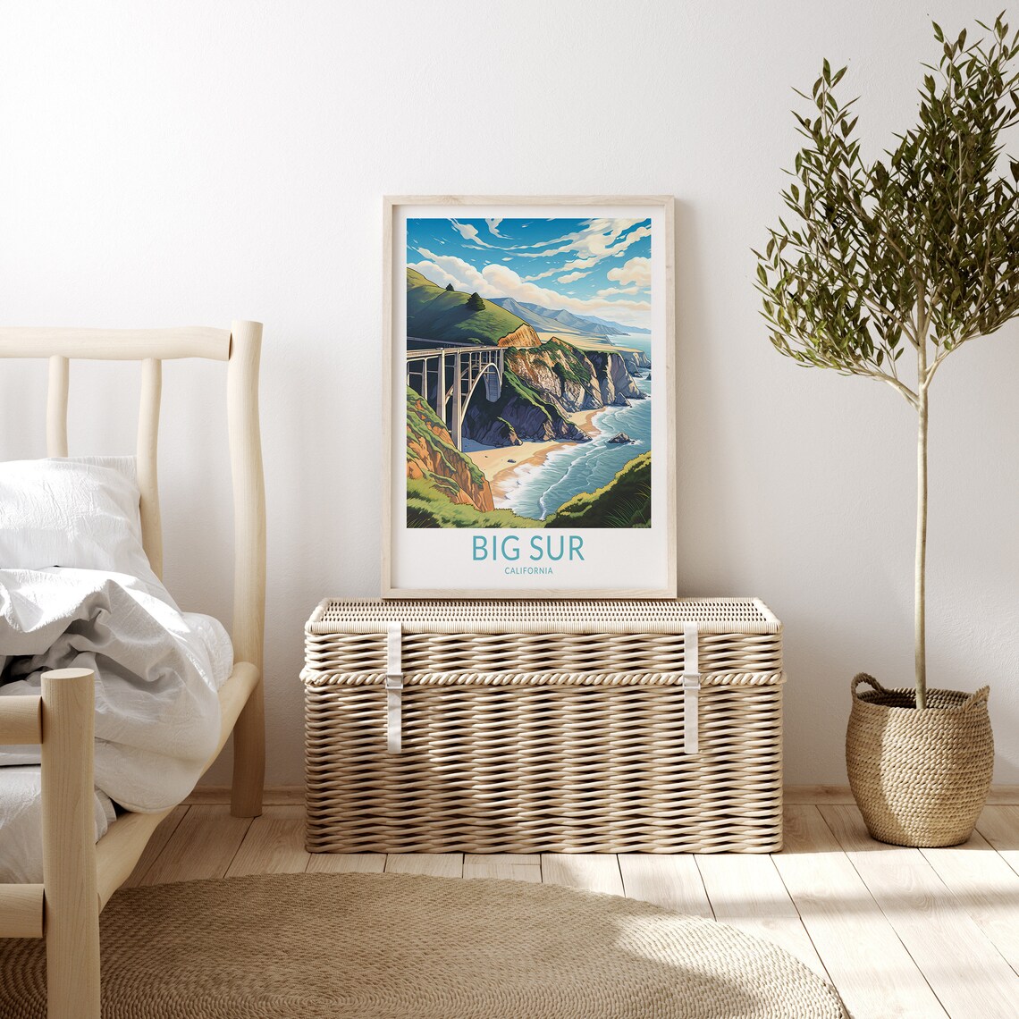 Big Sur Travel Poster, California Travel Art Print - Image 2