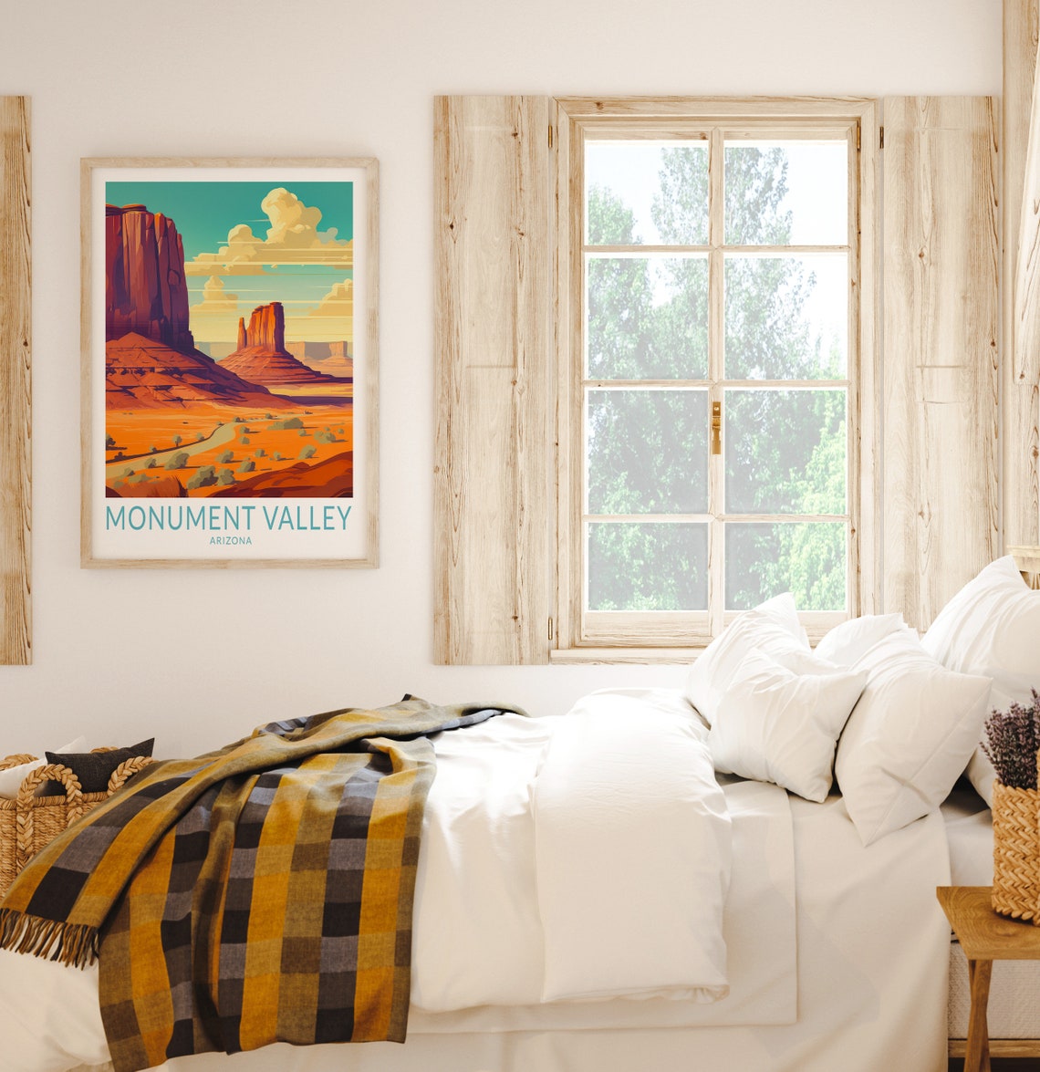 Monument Valley Arizona Sunset Desert Buttes Travel Art Poster - Image 2