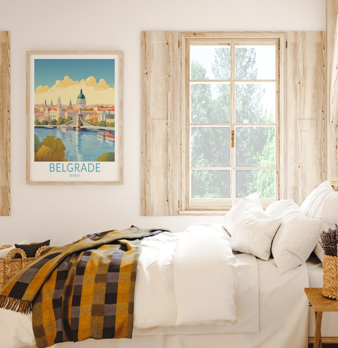 Belgrade Travel Poster Belgrade Serbia Travel Art Poster Home Decor Wall Art Belgrade Serbia City Travel Print Travel Gifts - Image 2