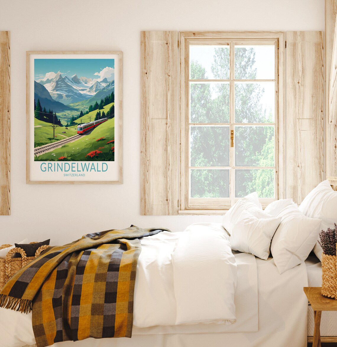 Grindelwald Travel Poster, Switzerland Alps Travel Poster - Image 2
