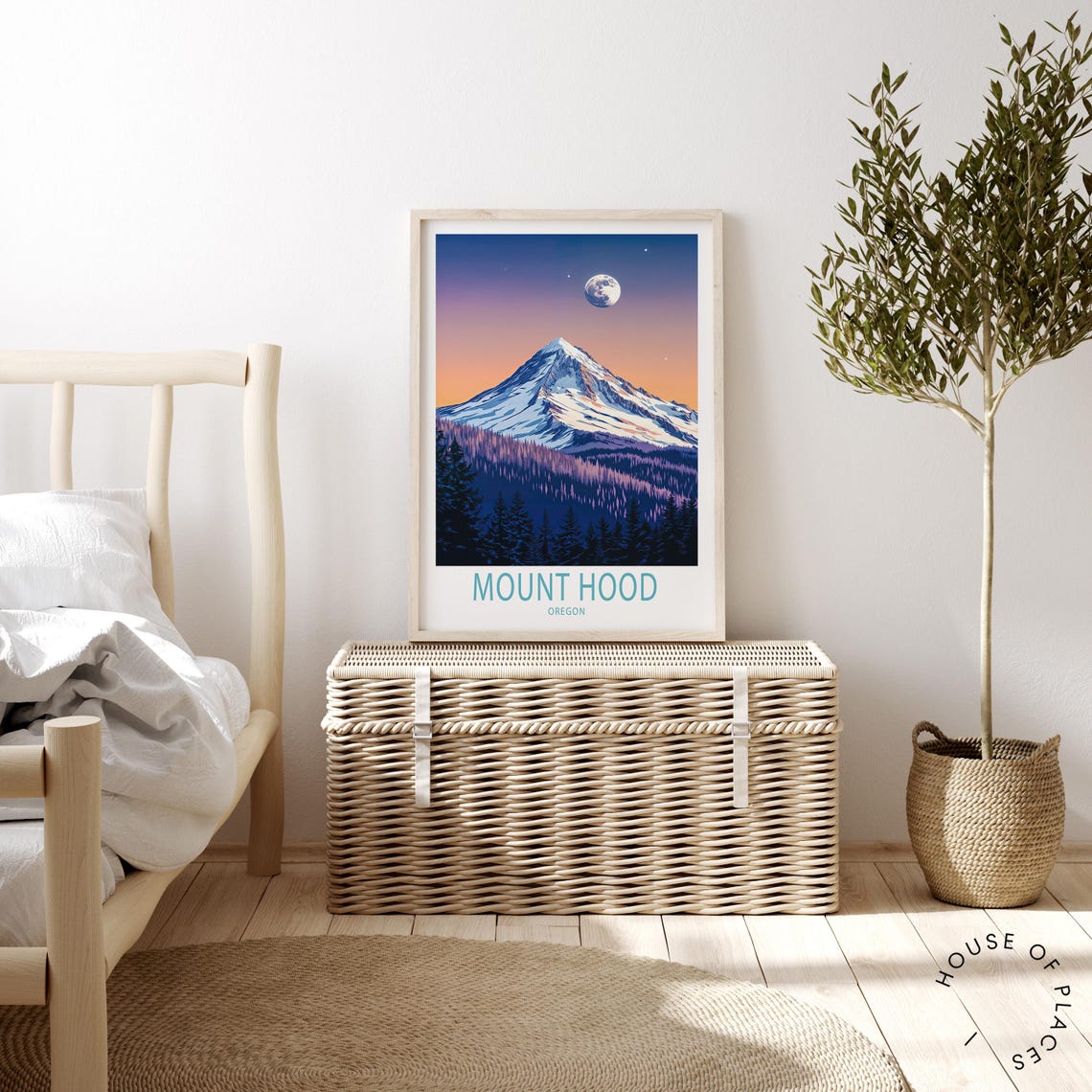 Mount Hood Oregon Travel Poster Mount Hood Portland Print Oregon Wall Art Custom Travel Poster Home Decor Birthday Gifts - Image 4
