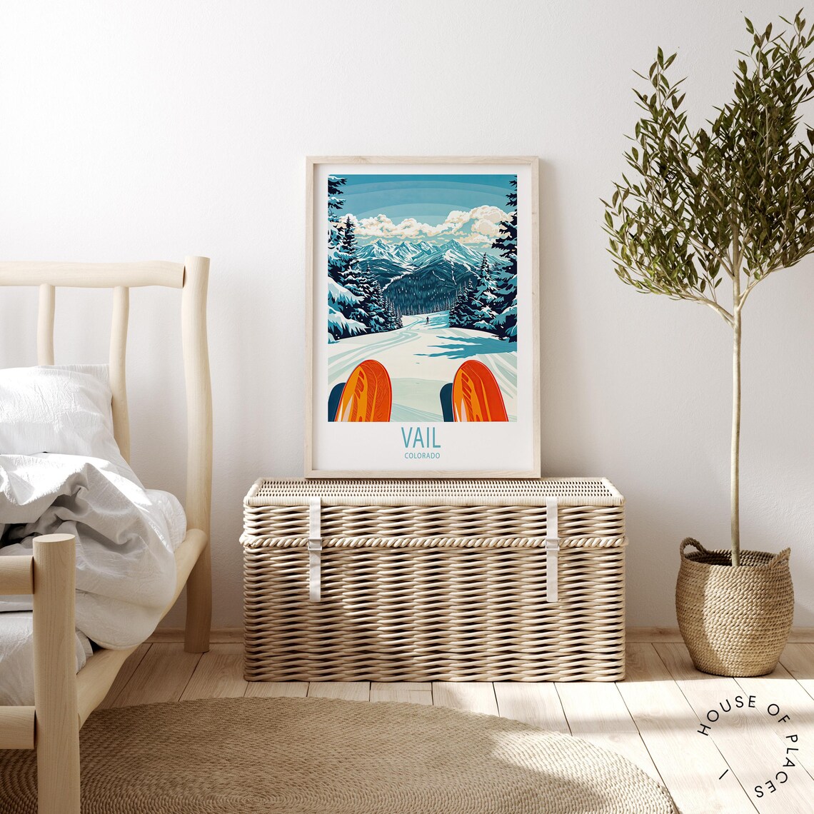 Vail Colorado Travel Poster, Ski Print - Image 2