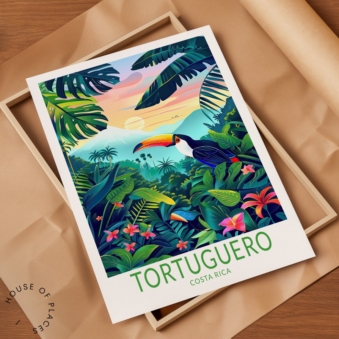 Tortuguero Travel Poster Costa Rica Wall Art Tortuguero Print Costa Rica Travel Home Decor Birthday Present Personalsied Gifts - Image 2