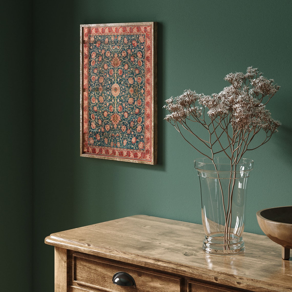 William Morris Antique Rug Tapestry Floral Wall Hanging Poster - Image 3
