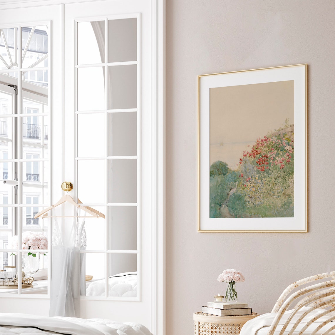 Vintage Floral Landscape Print Antique Poppy Field Painting French Country Spring Dcor Wildflower Meadow Farmhouse - Image 8