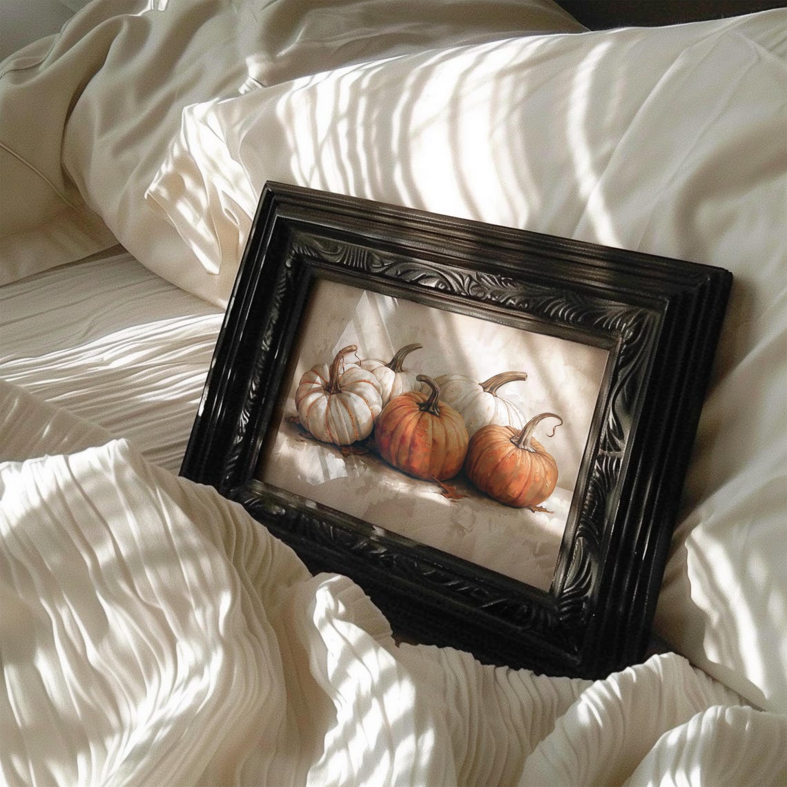 Vintage Halloween Pumpkin Print Rustic Fall Wall Art Moody Autumn Cottagecore Decor - Image 6