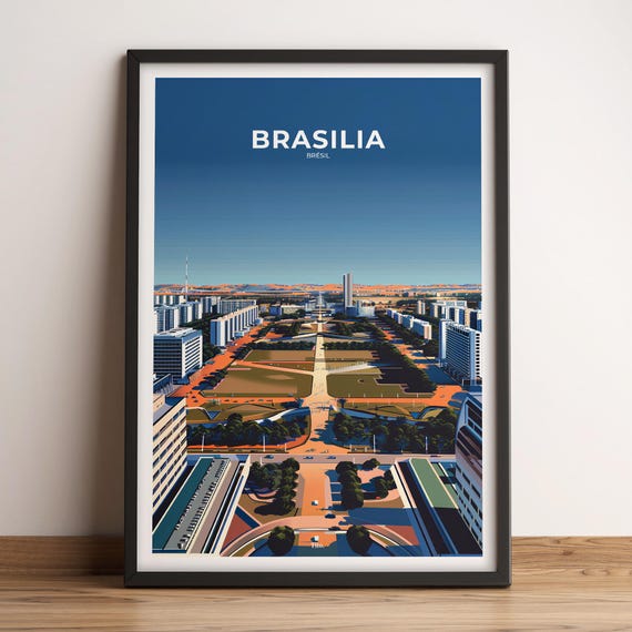 Brasilia Poster Brasilia Travel Poster Brasilia Art Print Brasilia Poster Brasilia In Brazil Customizable Gift