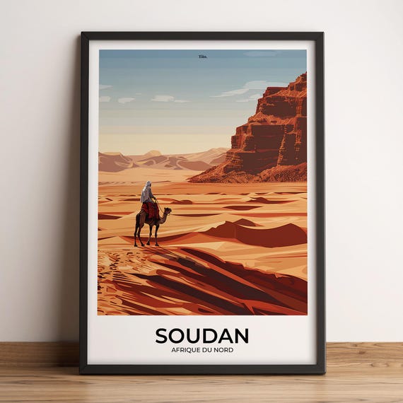 Sudan Poster Sudan Travel Poster Sudan Art Print Sudan Poster Sudan In North Africa Travel Gift