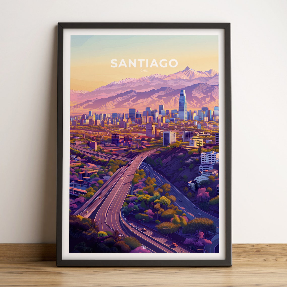 Santiago Poster Santiago Travel Poster Santiago Poster Santiago In Chile Customizable Gift