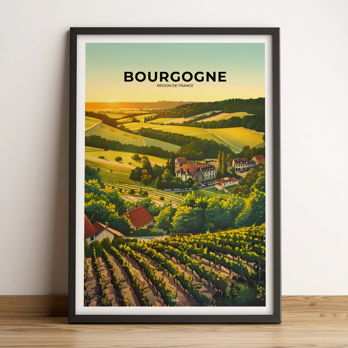 Burgundy Poster Burgundy Travel Poster Burgundy Art Print Burgundy Poster Burgundy Travel Gift