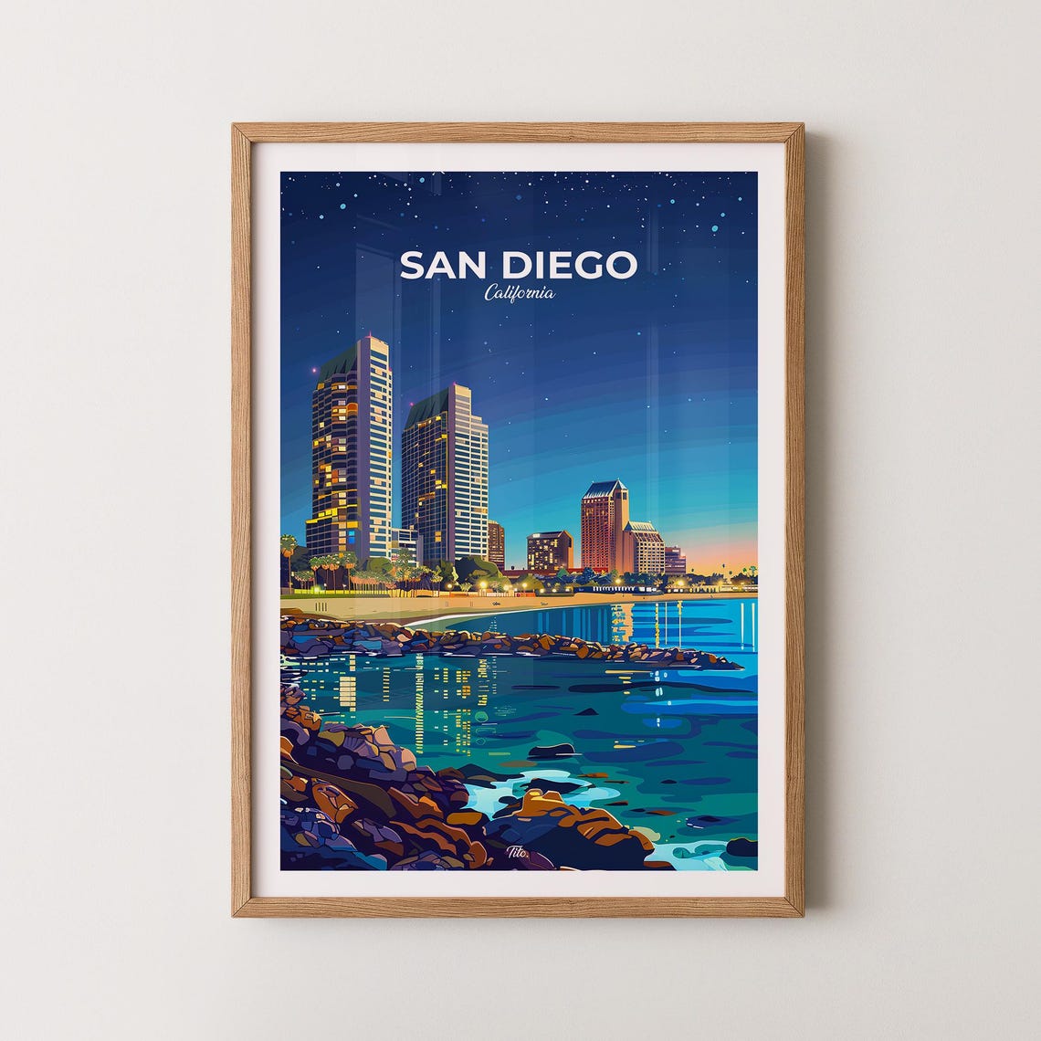 San Diego Poster San Diego Travel Poster San Diego Art Print San Diego Wall Art California Poster Gift For Travelers