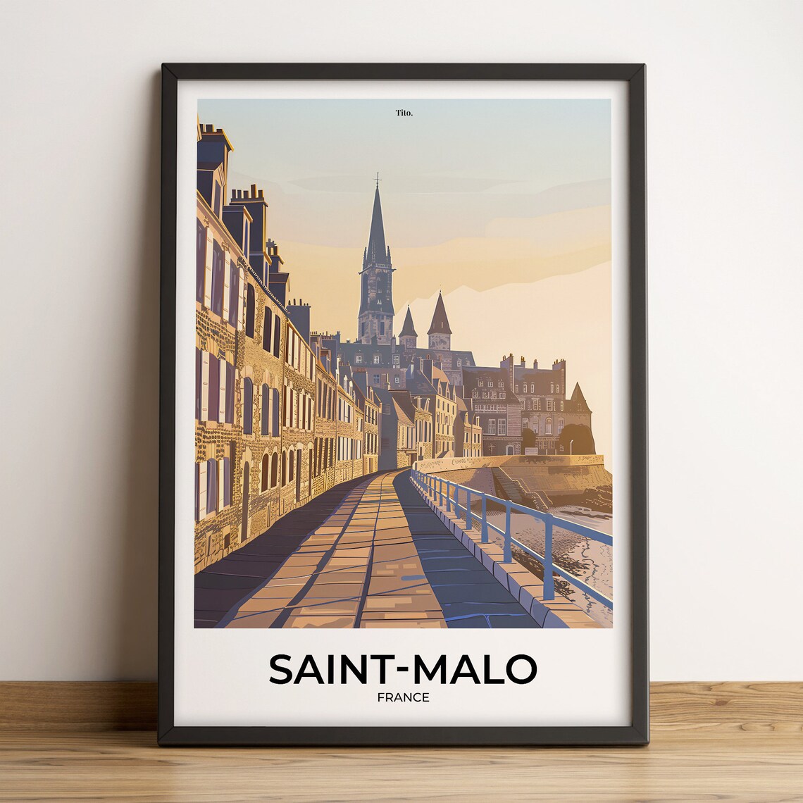 Saint Malo Poster Saint Malo Travel Poster Saint Malo Art Print Saint Malo Poster Saint Malo Travel Gift