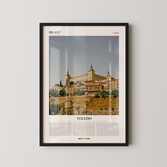 Toledo Spain Alcazar Hilltop Old Town Medieval Cityscape Poster