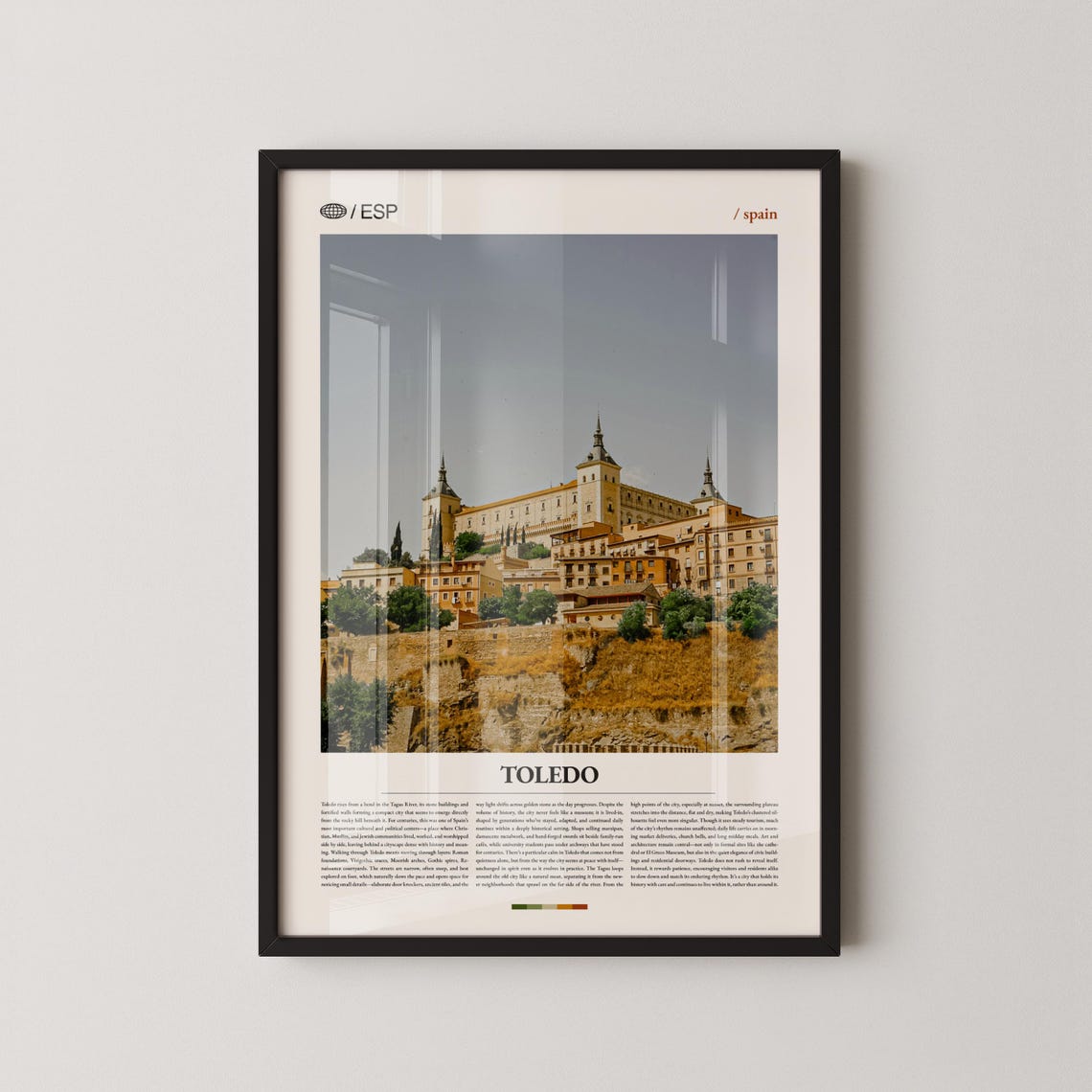 Toledo Spain Alcazar Hilltop Old Town Medieval Cityscape Poster