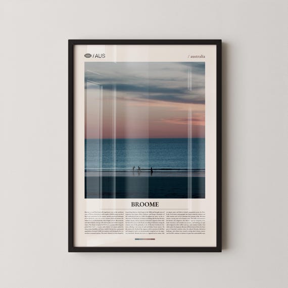 Broome Print Wall Art Poster Photography Australian Coastal Town Tropical Beach Decor