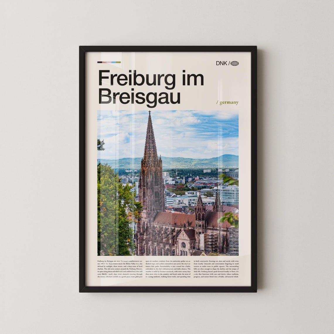Freiburg im Breisgau Germany Cathedral Classic Travel Photo Poster