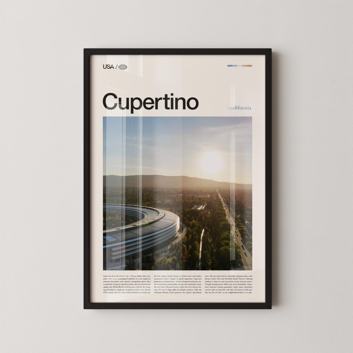 Cupertino California Aerial View Apple Park Campus Photo Poster