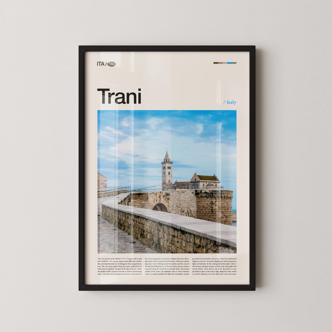 Historic Trani Italy Romanesque Cathedral On The Adriatic Coast Poster