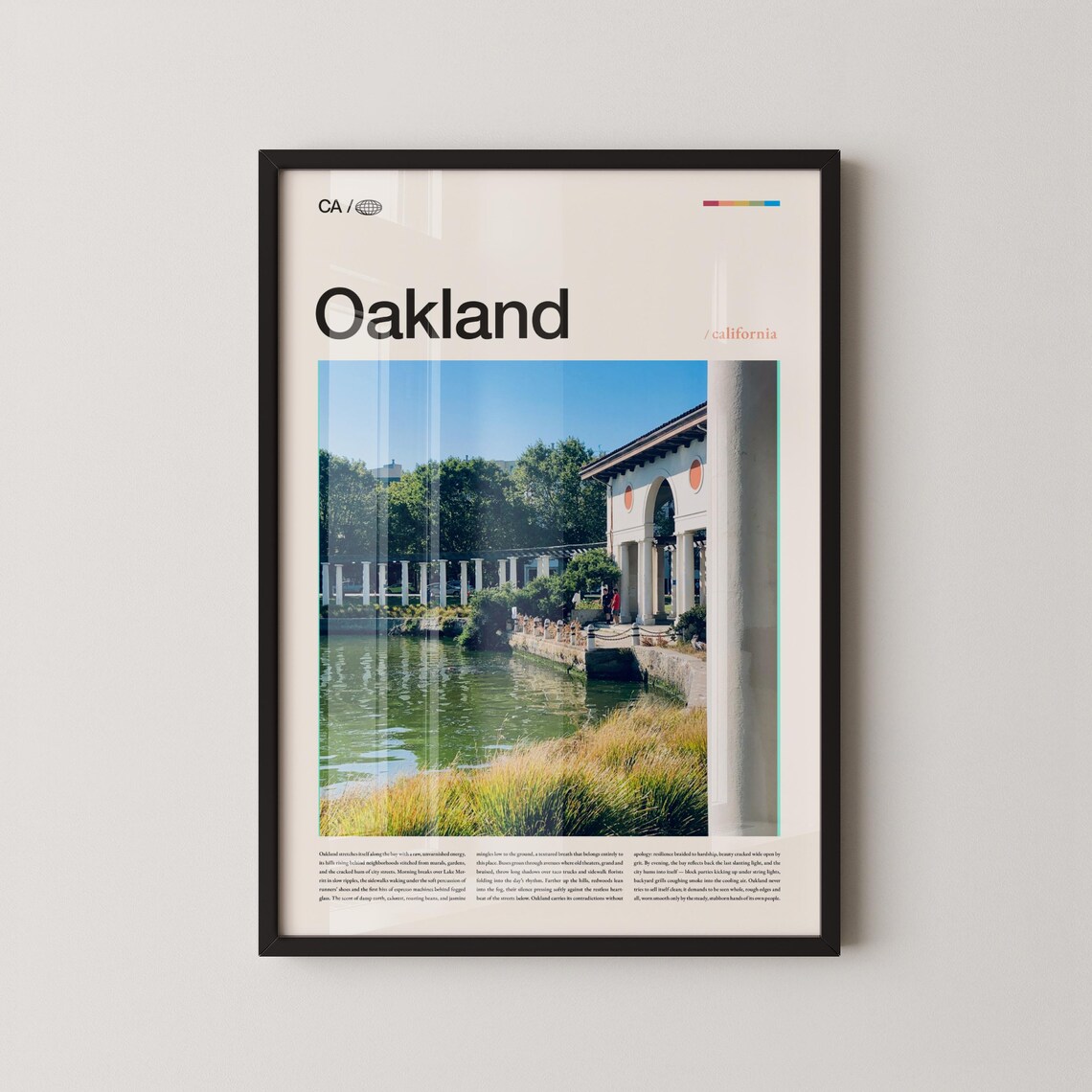 Oakland Lake Merritt Pergola Bright Sunny Daytime Photo Poster