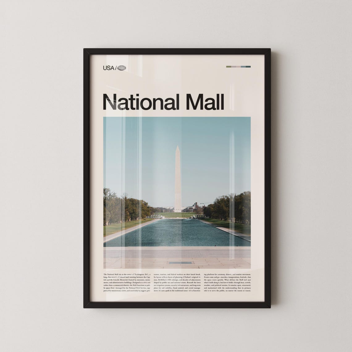 National Mall Reflecting Pool Washington DC Landmark Photo Poster