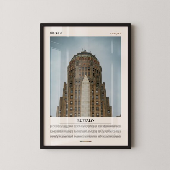 Buffalo Print New York Wall Art Poster Photo Niagara Falls Zoo Albrightknox Gallery Canalside