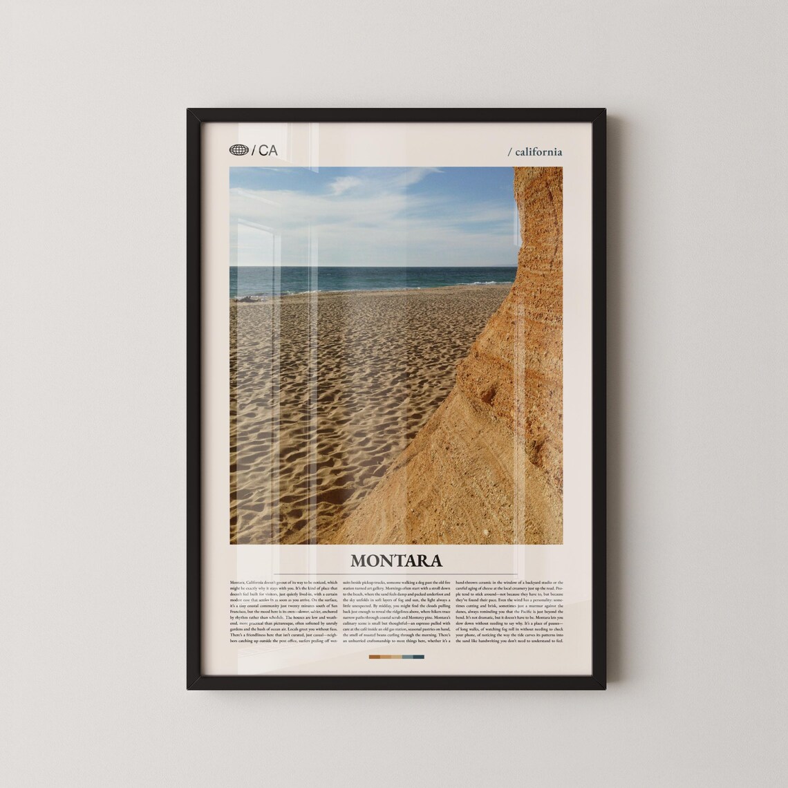 Montara Print Wall Art Poster Photo State Beach Gray Whale Cove Mountain Mcnee