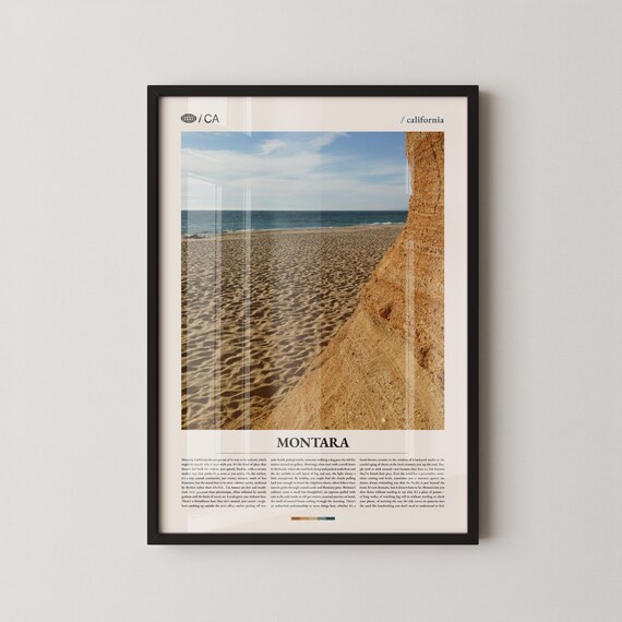 Montara Print Wall Art Poster Photo State Beach Gray Whale Cove Mountain Mcnee