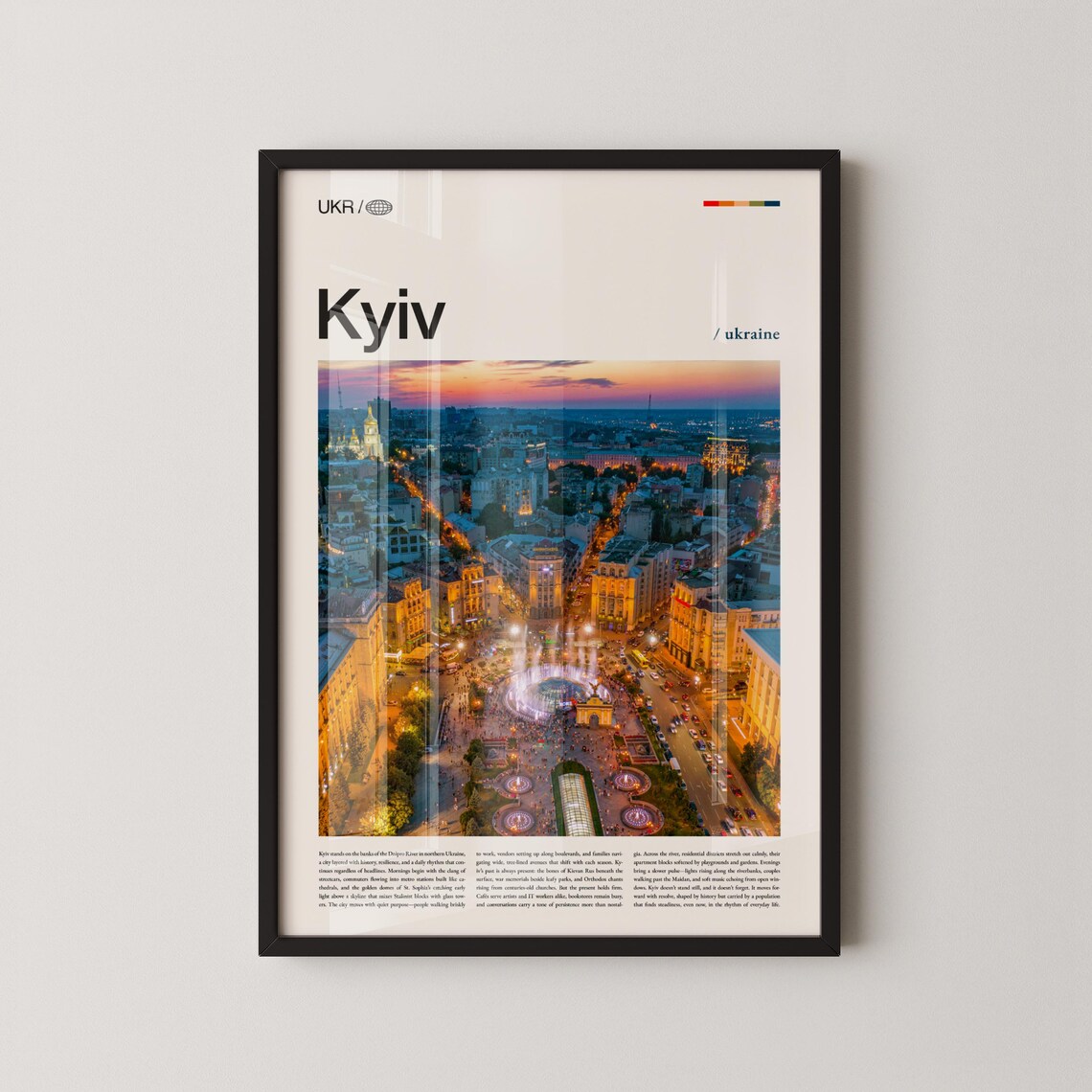 Kyiv Ukraine Historic Cityscape Travel Poster