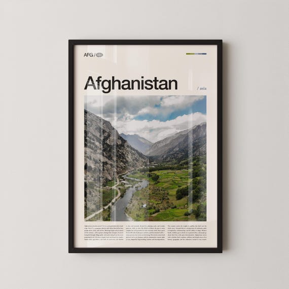 Afghanistan Wall Art Mountain Landscape And Historic Architecture Photography Print Poster Scenic Cultural Decor Travel