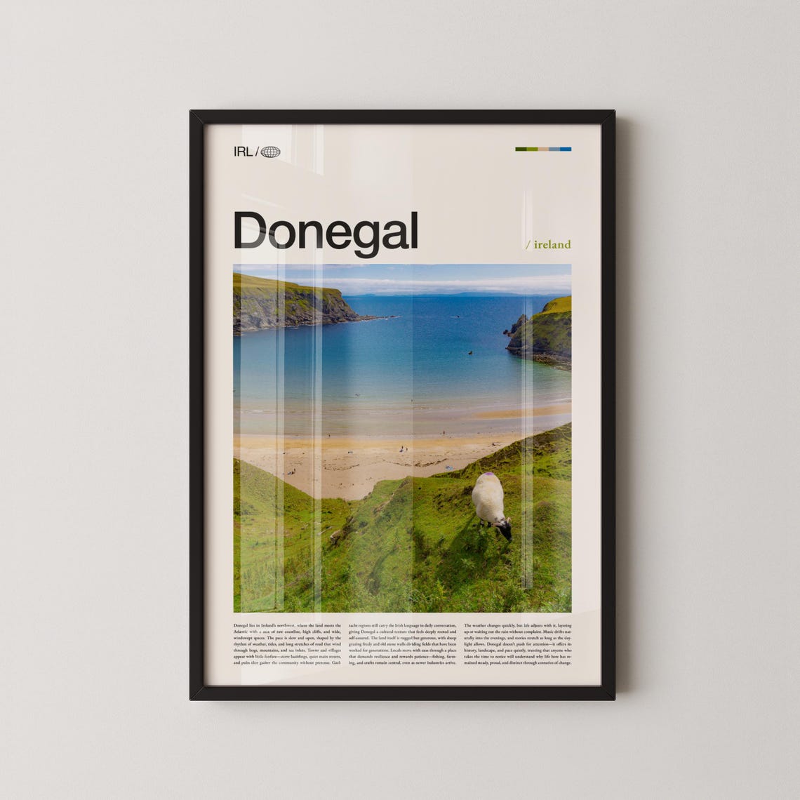 Donegal Ireland Wild Atlantic Coastal Cove Sheep Landscape Poster