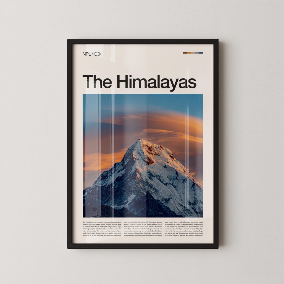 The Himalayas Snow Peak Sunrise Editorial Travel Photo Poster