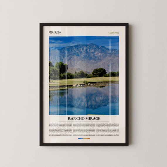 Rancho Mirage Print Wall Art Desert Landscape Poster Palm Springs Area Photo Southwest Decor