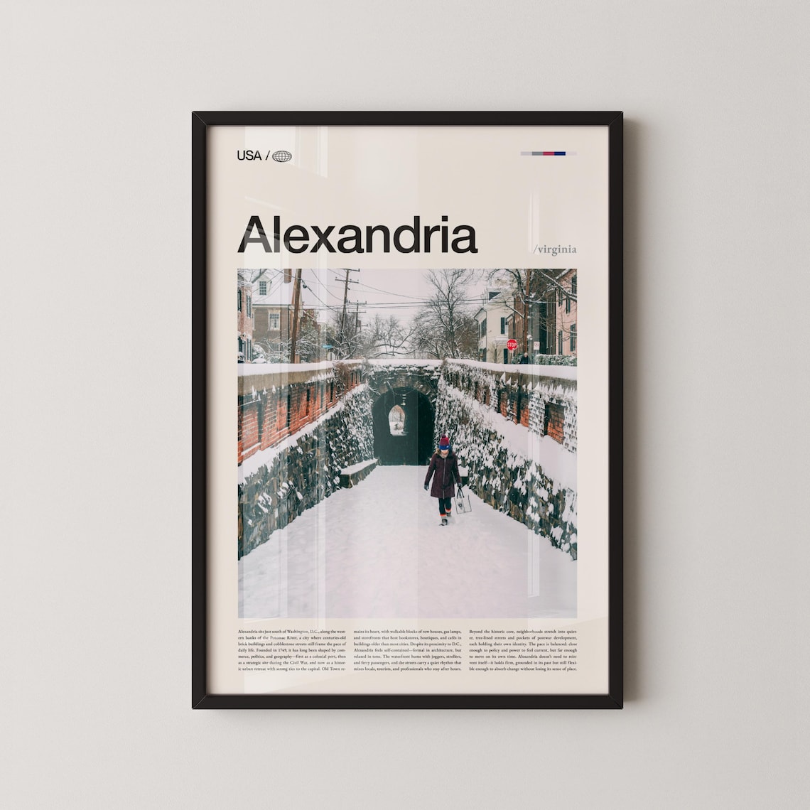 Alexandria Virginia Historic Waterfront Travel Poster