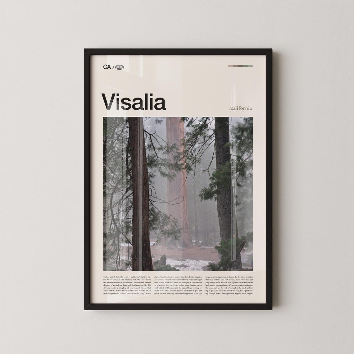 Visalia California Dark Sequoia Grove Editorial Photo Poster