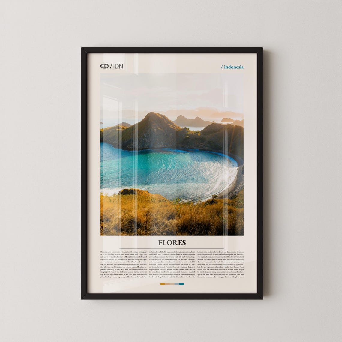 Flores Indonesia Island Bay Sunset Coastal Photography Poster