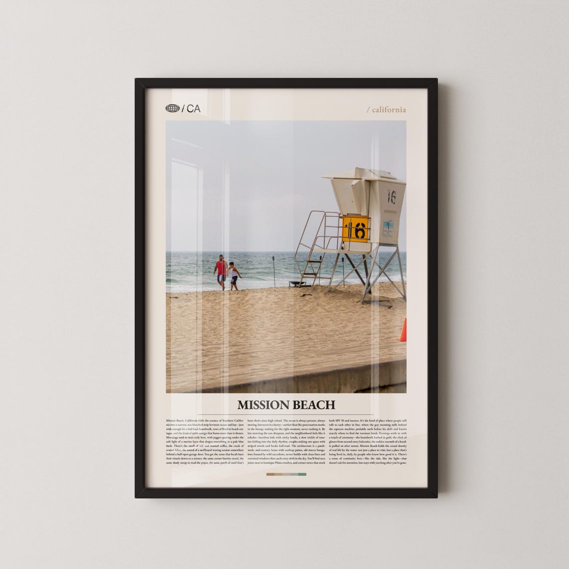 Mission Beach California Lifeguard Tower 16 Editorial Photo Poster