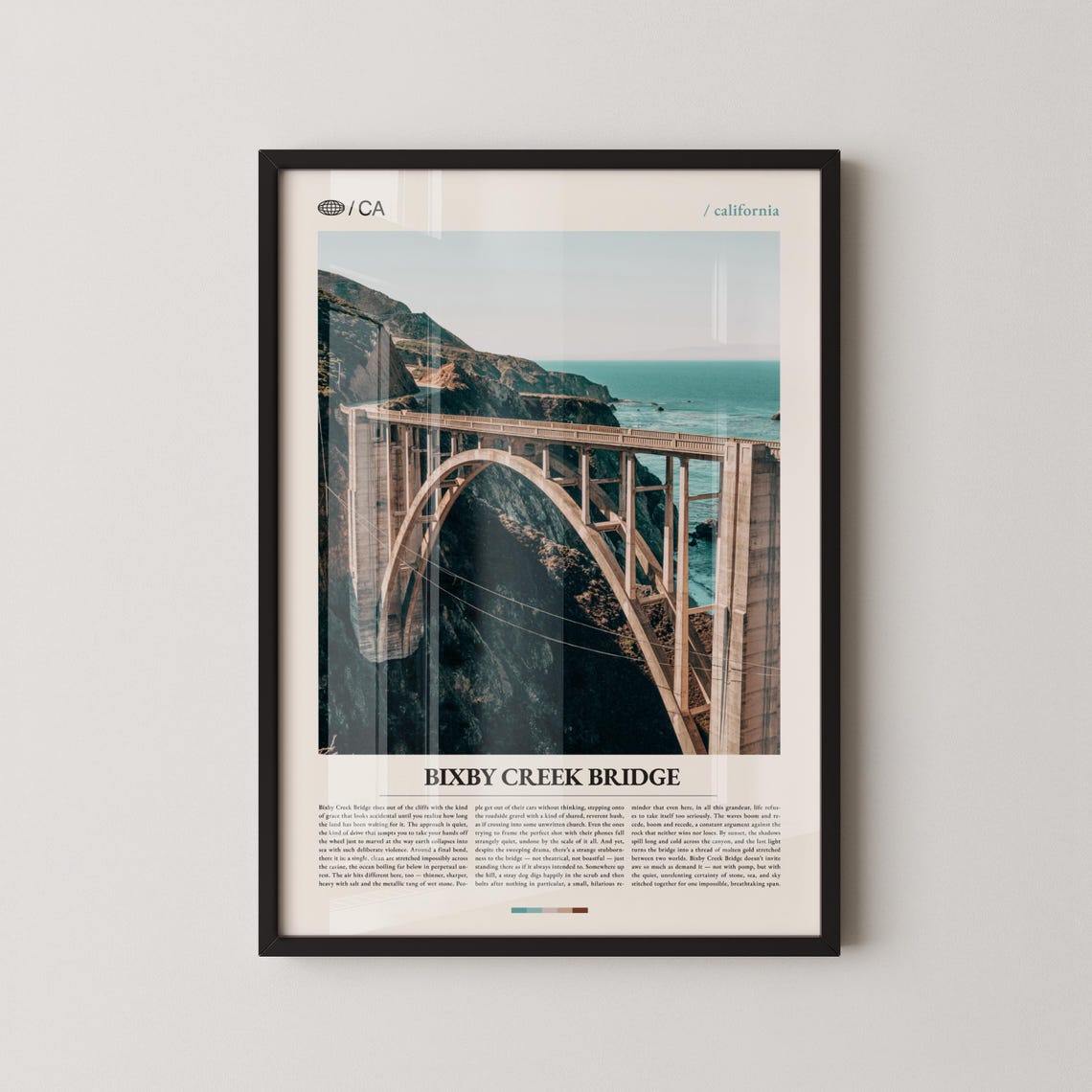 Bixby Creek Bridge Big Sur California Photo Essay Travel Poster